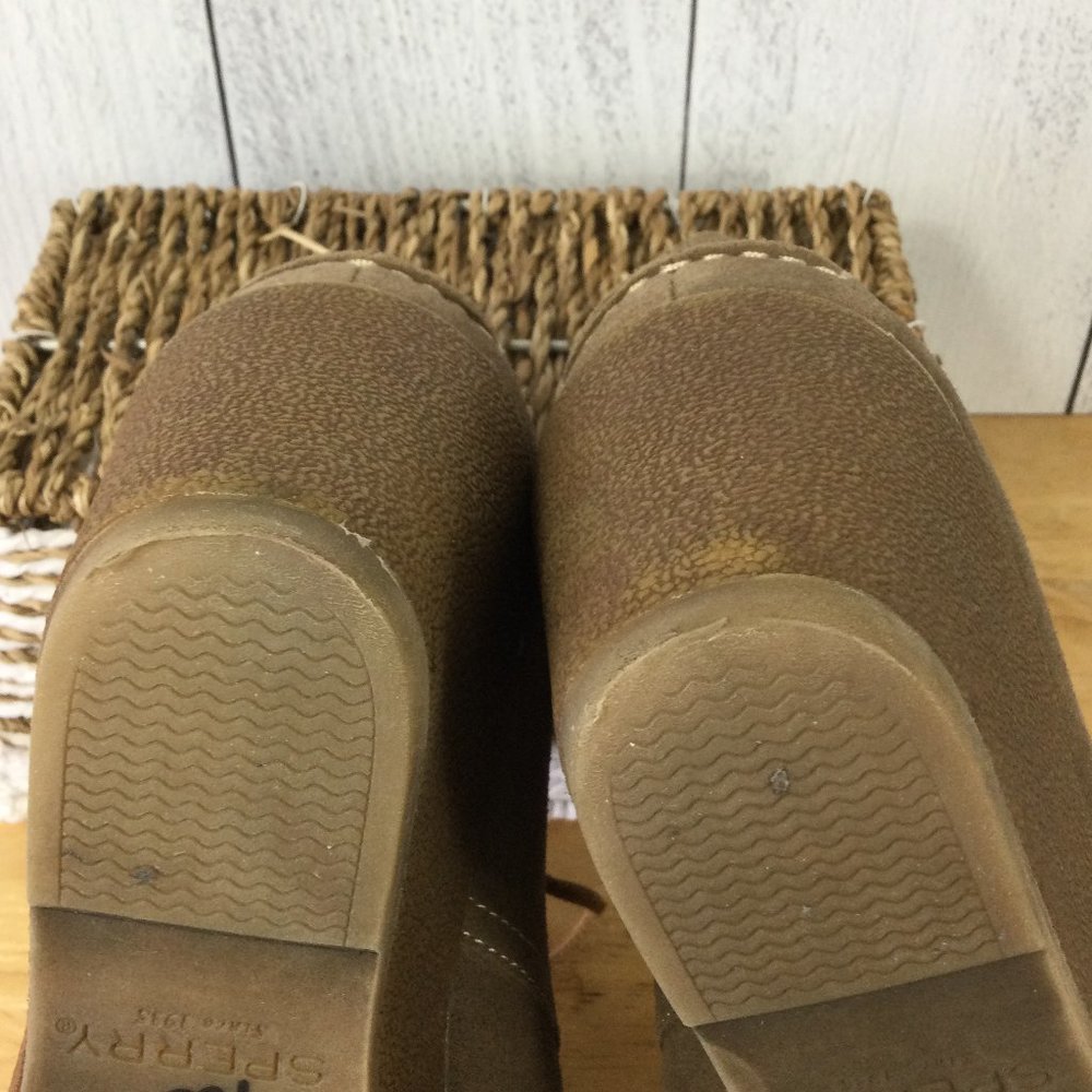Sperry Stella Wedge Tan Suede Boots, Size 9 Med - Picture 5 of 9